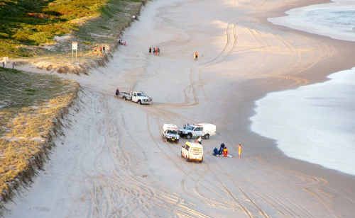 The scene at South Ballina on the day Sydney couple Joseph and Carole Sherry drowned rescuing their children from a rip. The scene at South Ballina on the day Sydney couple Joseph and Carole Sherry drowned rescuing their children from a rip.